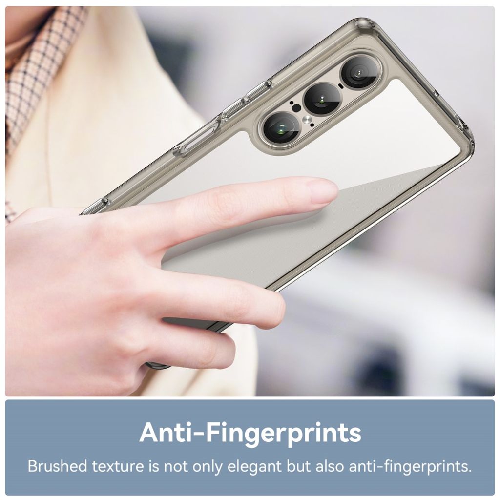 Sony Xperia 1 VII Akryl Skal - Transparent Grå