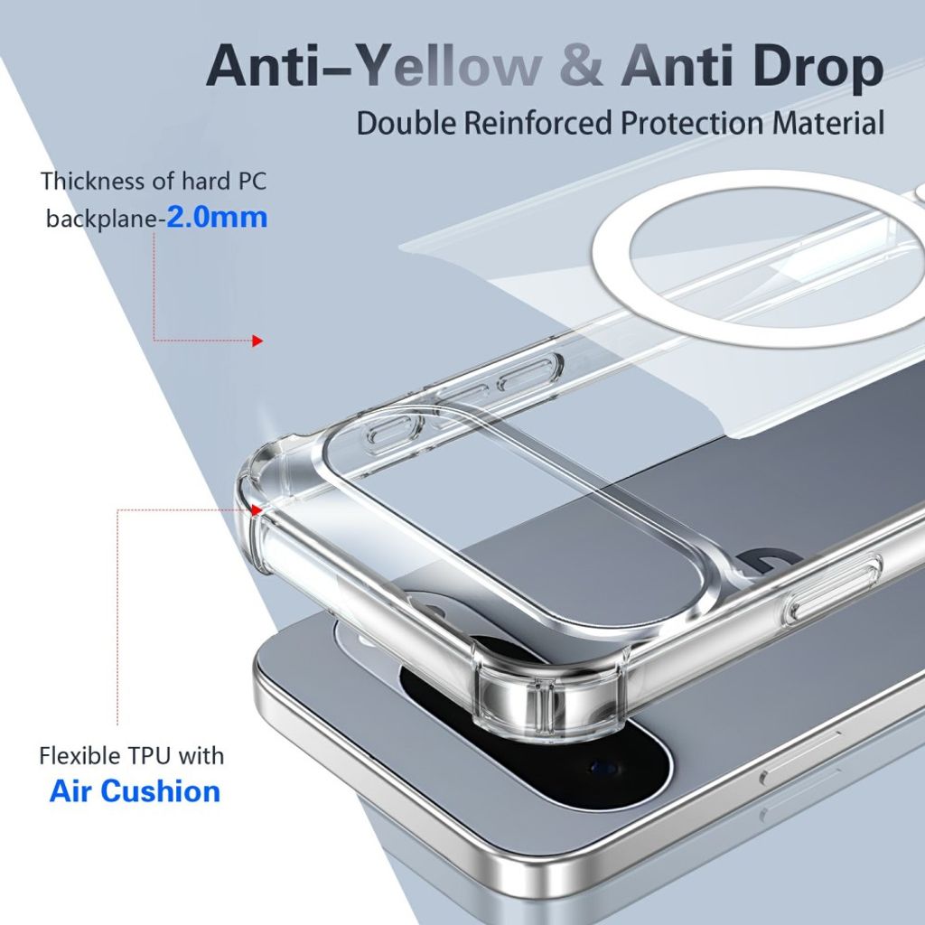 Google Pixel 11 Pro XL Case MagSafe Kompatibel - Gennemsigtig
