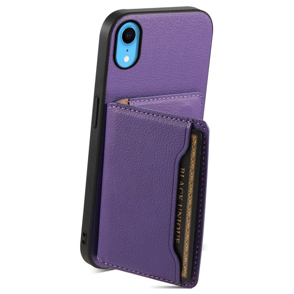 iPhone XR Skal Stativ Plånbok PU-läder – Lila