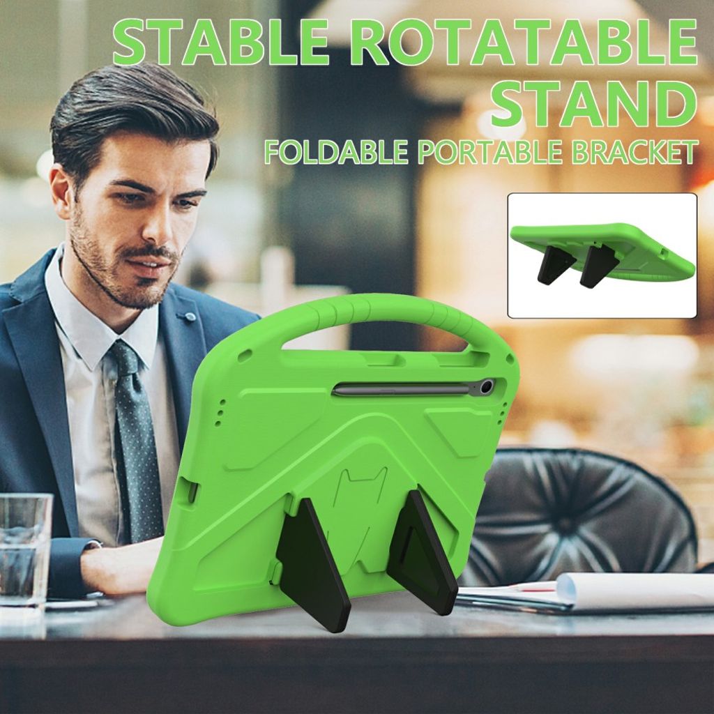 Samsung Galaxy Tab S10 FE Plus Case with Handle stand - Green