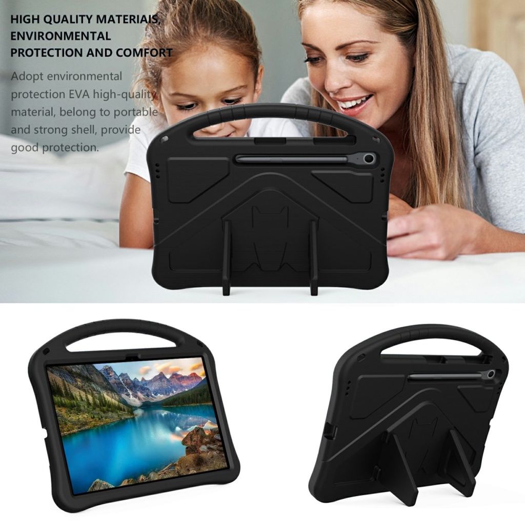 Samsung Galaxy Tab S10 FE Plus Case with Handle stand - Black