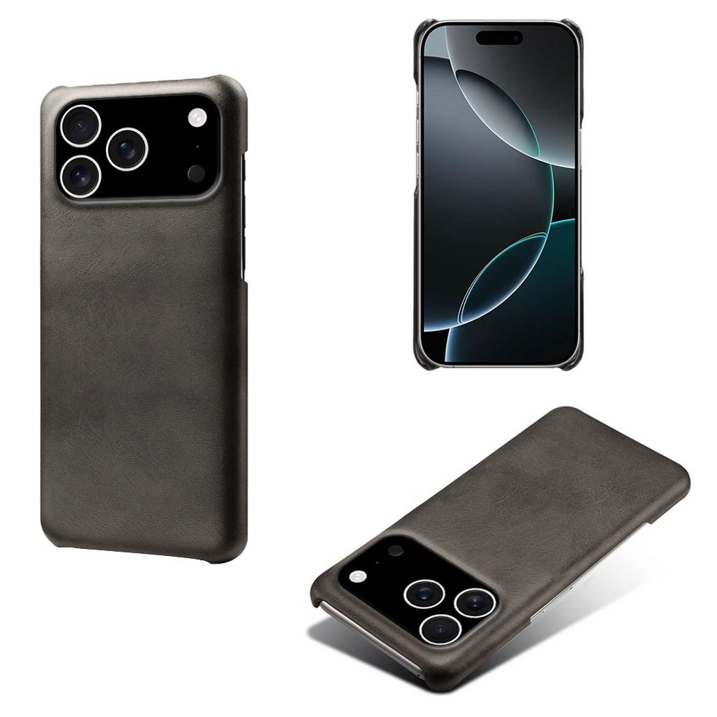 iPhone 18 Pro/17 Pro Deksel i PU-skinn - Svart