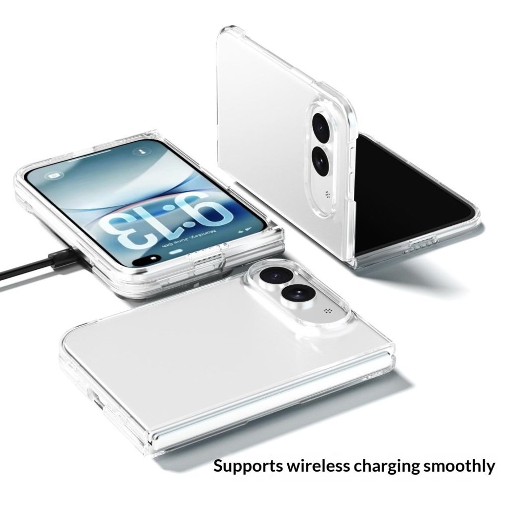 iPhone Fold Cover Anti-Drop - Gennemsigtig