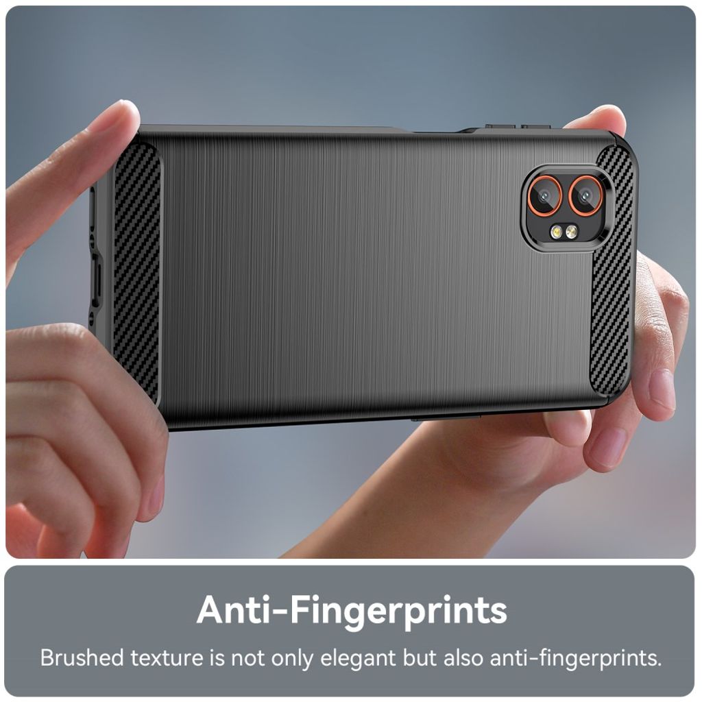 Samsung Galaxy XCover7 Pro deksel karbonfiber tekstur børstet - svart