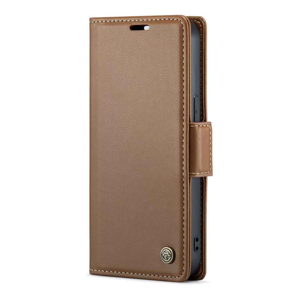 CASEME iPhone 14 Pungetui RFID-blokerende 3 Kortpladser - Brun