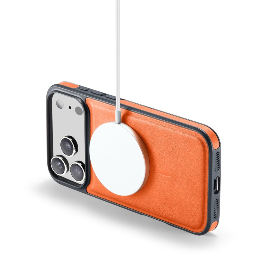 MAGKING K1 iPhone 18 Pro / 17 Pro MagSafe Skal i PU-läder - Orange