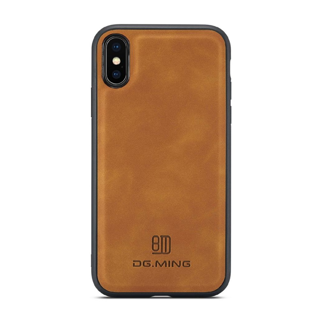 DG.MING iPhone XS Max Pungcover Stødsikker Stativ - Brun