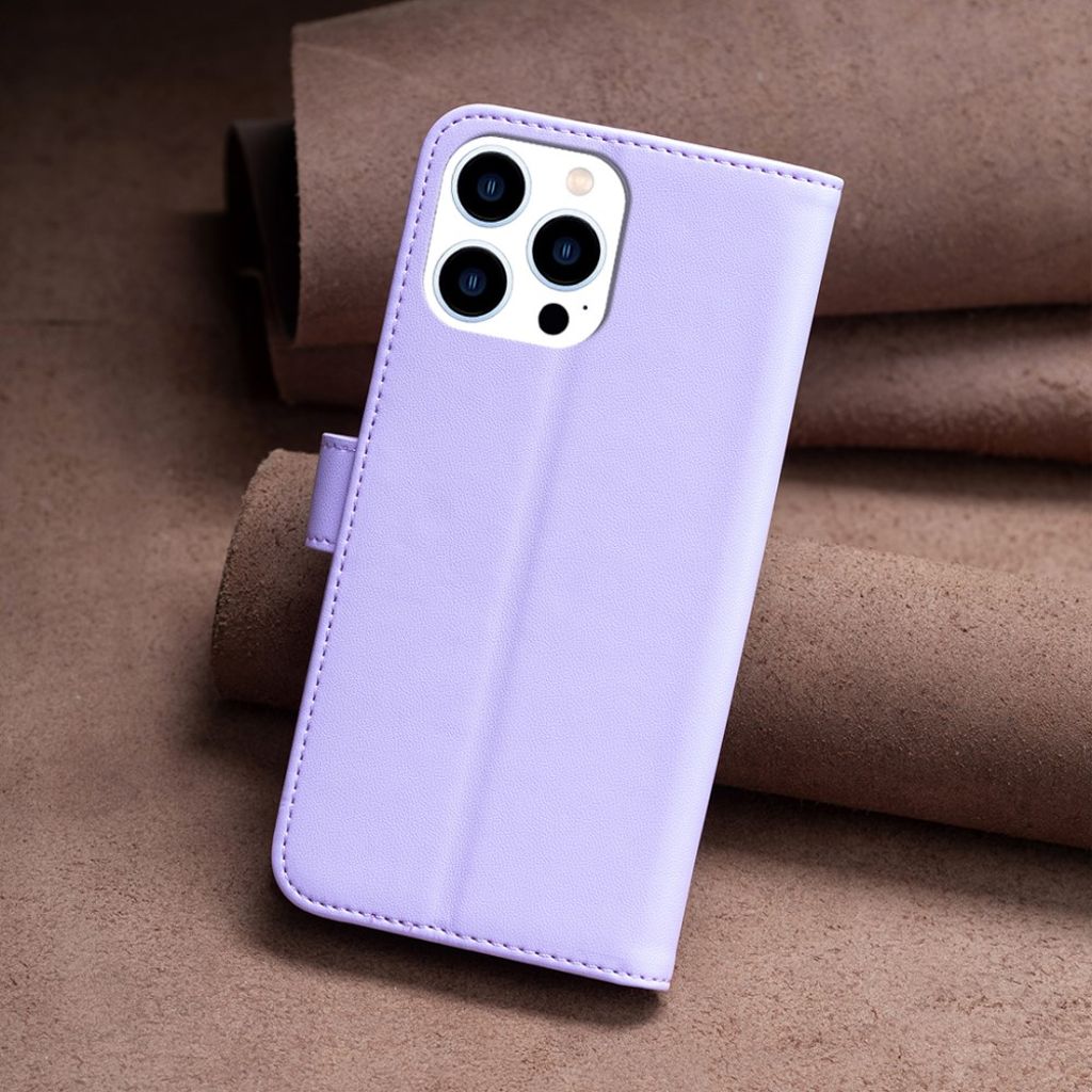 BINFEN COLOR iPhone 14 Pro Max Wallet Cover - Purple
