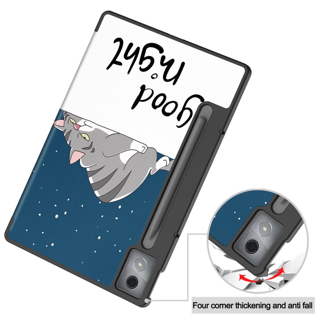 Lenovo Idea Tab Pro Etui Stativ med trykk – Blå