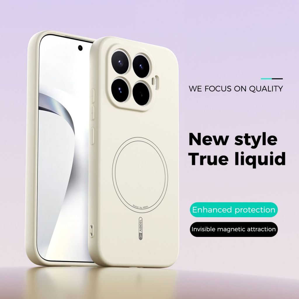 ABEEL Xiaomi 17T Silikondeksel med MagSafe - Beige