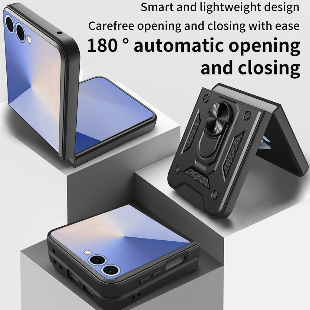 Samsung Galaxy Z Flip7 5G Cover med Stativ - Sølv
