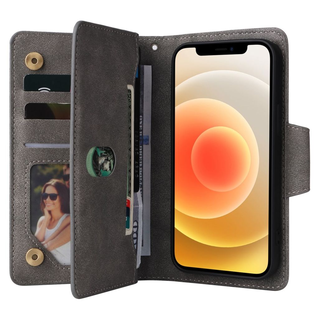 iPhone 12 Mini Cover with Stand - Grey