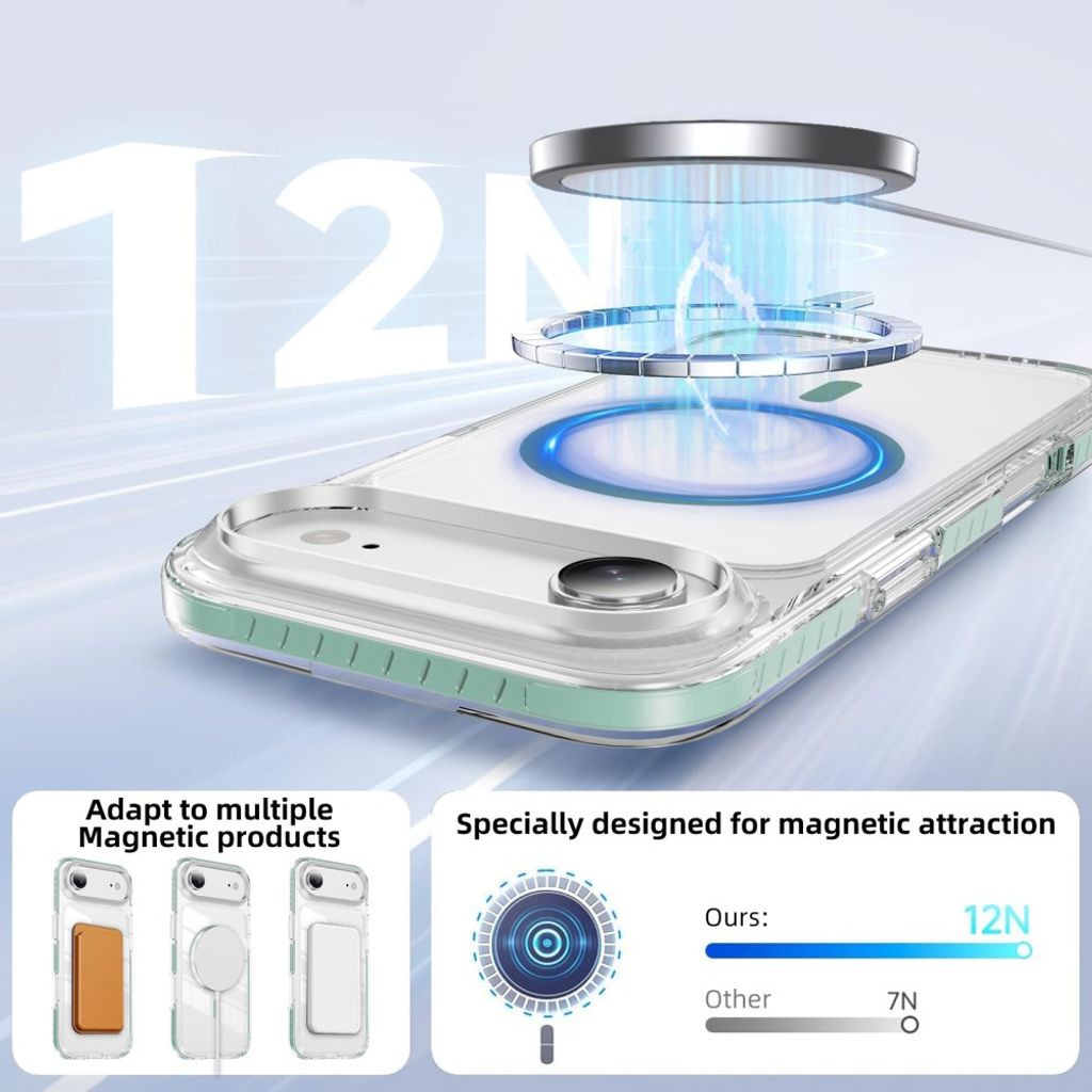 iPhone Air MagSafe kuori akryylitakalla - Mint