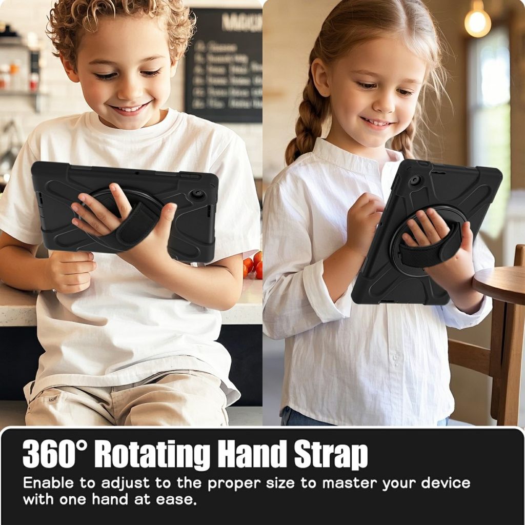 Lenovo Tab 10.1 (2025)/Zhaoyang K10C Deksel med Roterende Håndgrep - Svart