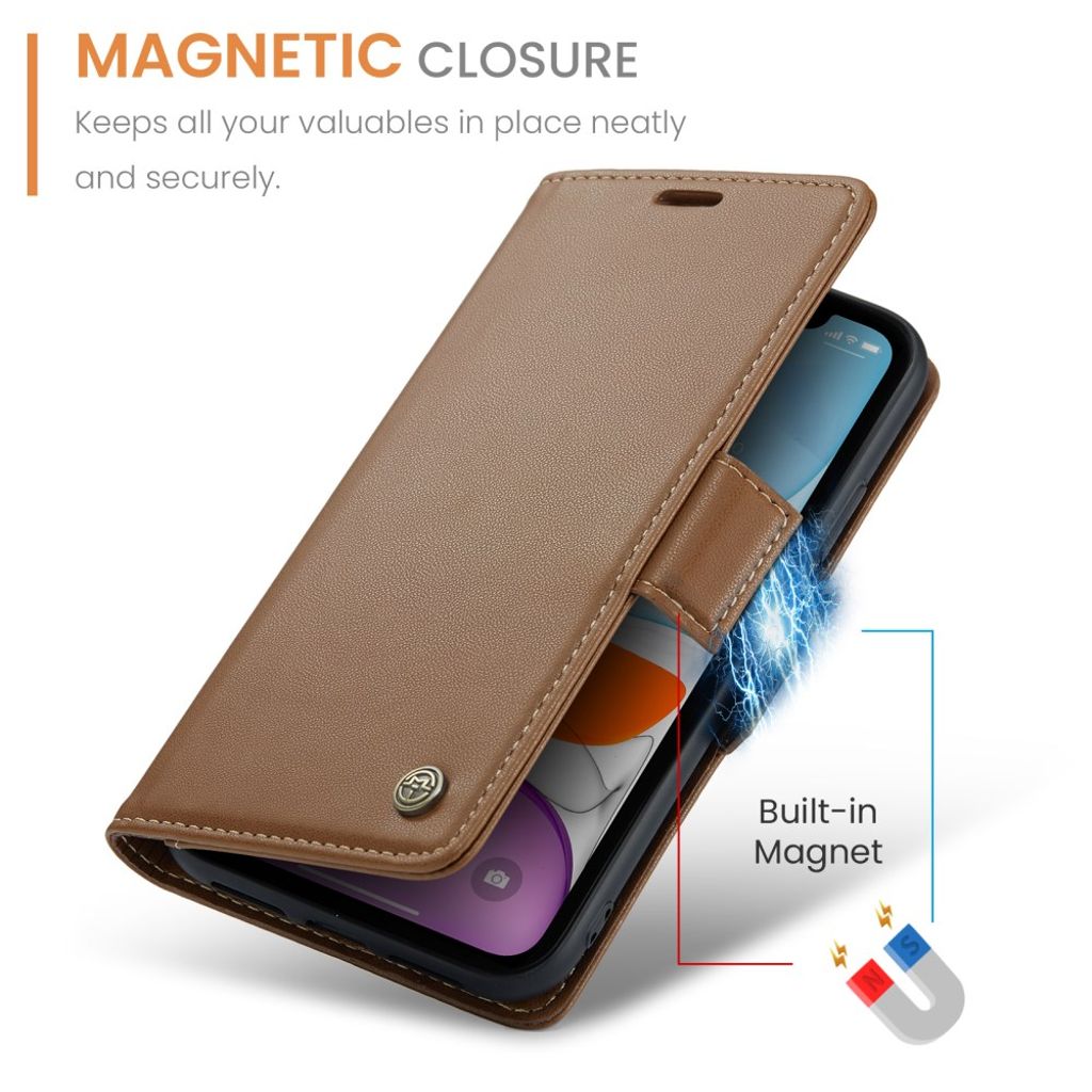 CASEME iPhone 11 Kotelo Korttipaikka - Ruskea