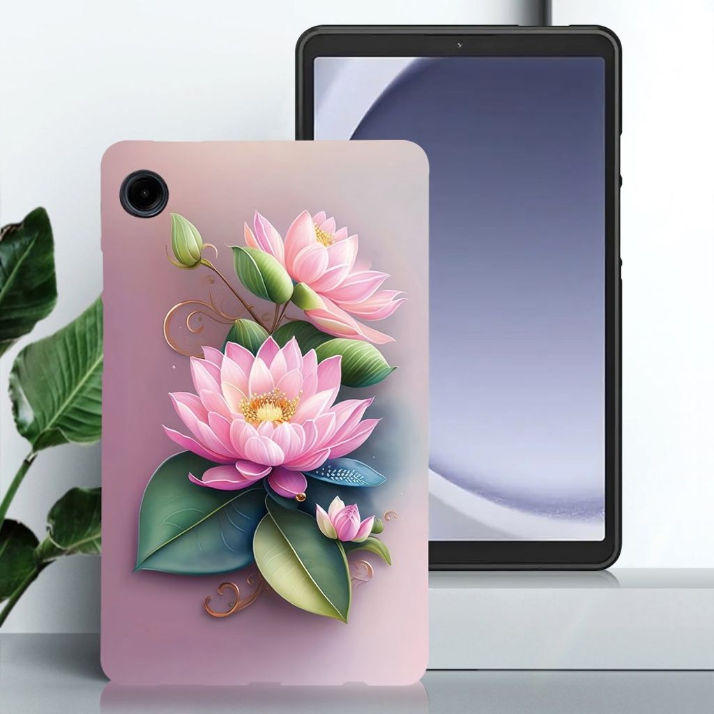 Samsung Galaxy Tab A11/A9 Cover med tryk - Lotus
