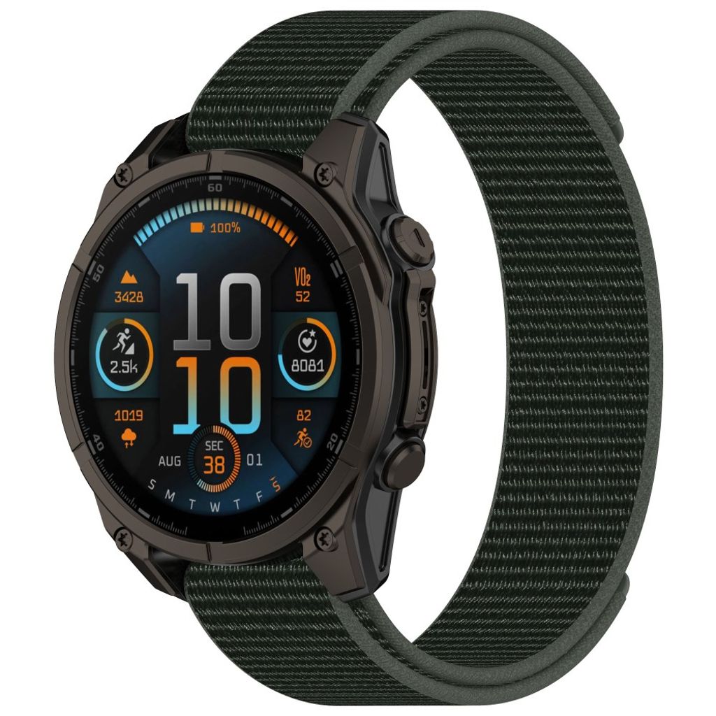 Garmin Fenix ​​8 47mm osv. Klokkereim i nylon - grønn