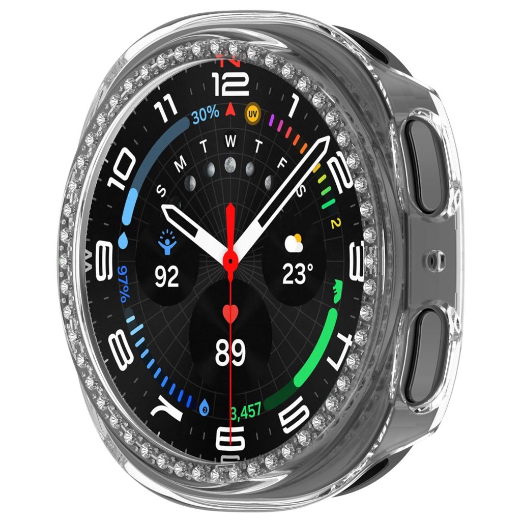 Samsung Galaxy Watch9 44mm Deksel med rhinsteiner - Gjennomsiktig
