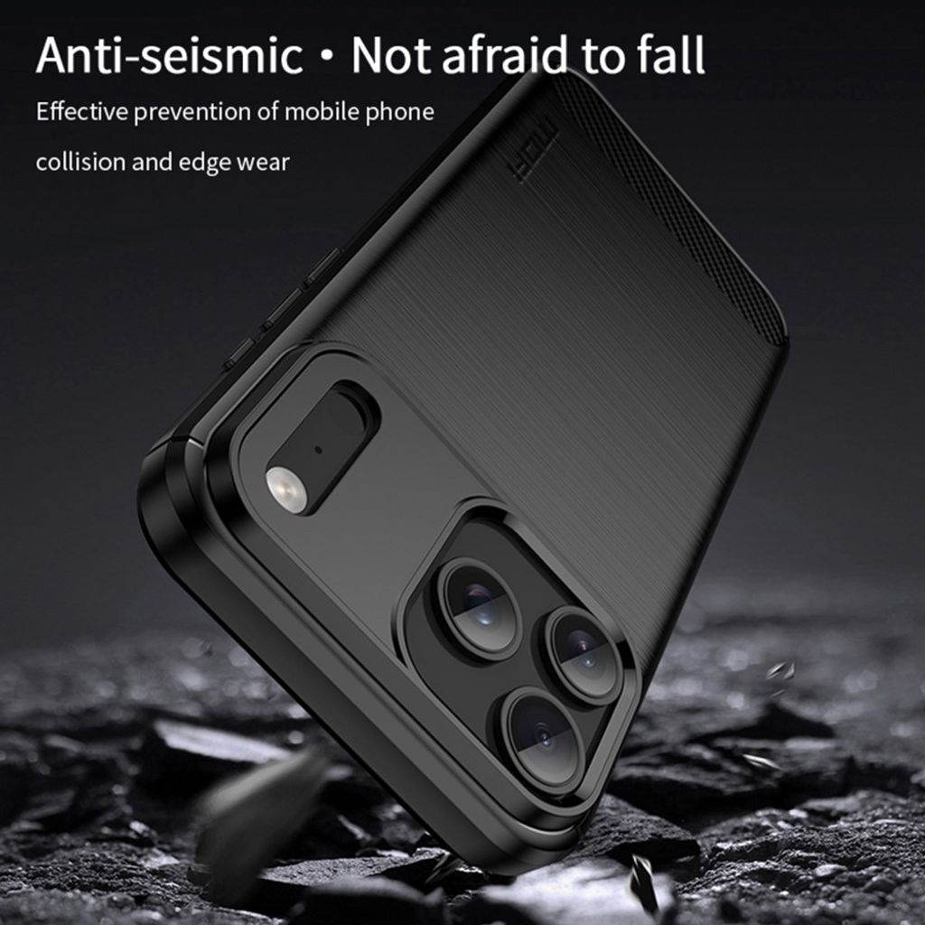 MOFI iPhone 18 Pro Max Kuori hiilikuiturakenteella - Musta