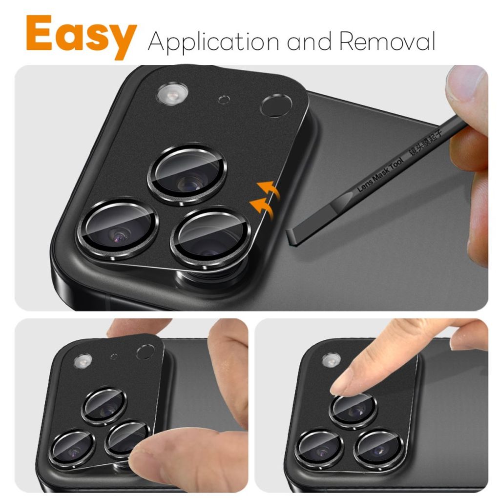 NORTHJO iPhone 17 Pro Max Lens protector - Black