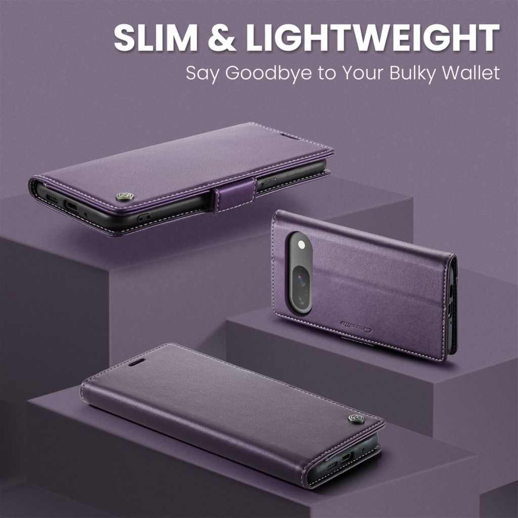 CASEME Google Pixel 10 Pro / 10 / 9 Pro / 9 Kotelo Korttipaikka - Violetti