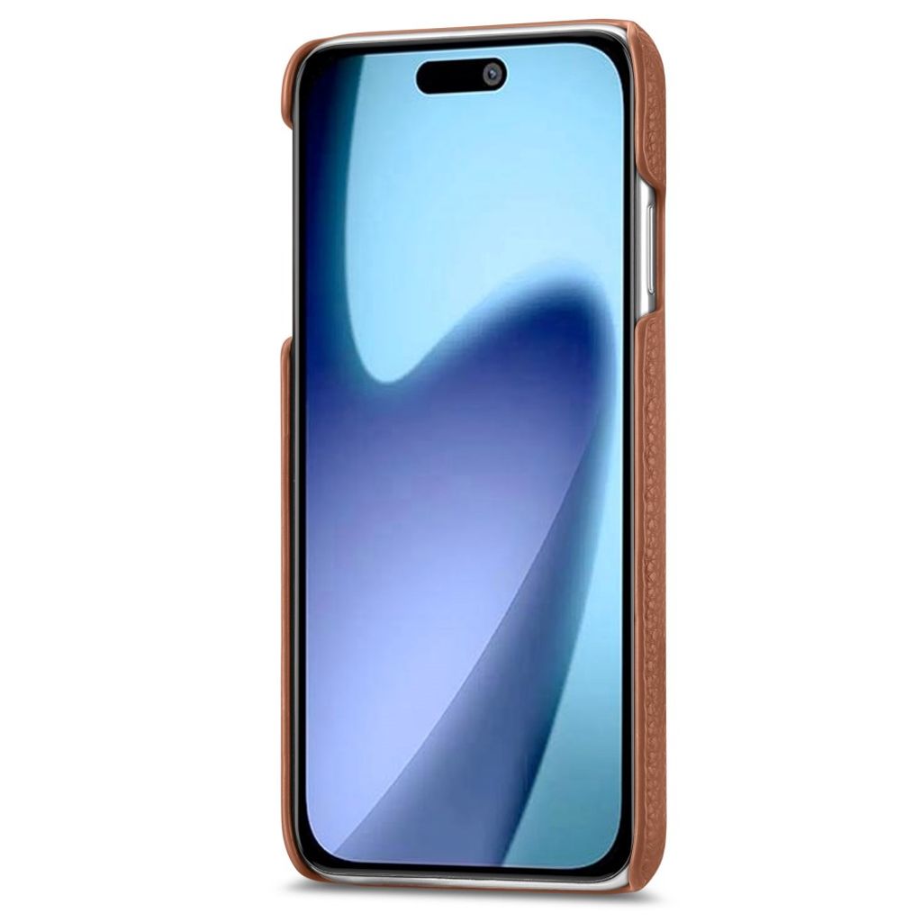 iPhone 17 Pro Max Deksel PU-lær Litchi-struktur - Brun