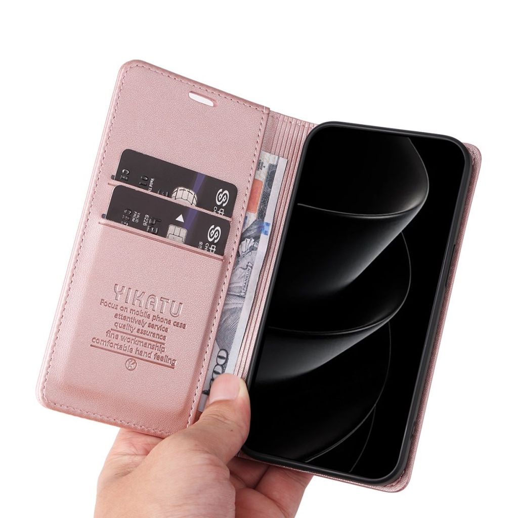 YIKATU iPhone 17 Pro Max Wallet cover - Rose Gold