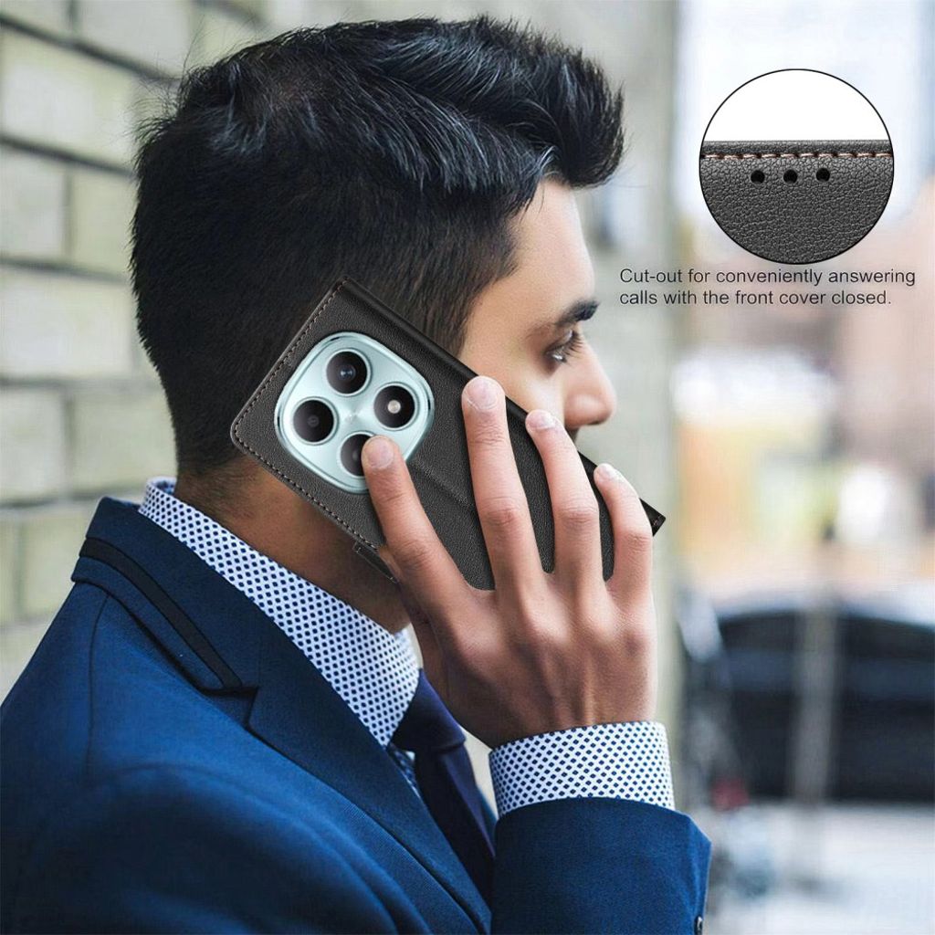 BINFEN COLOR Xiaomi Poco M8 5G/Redmi Note 15 Plånboksfodral RFID - Svart