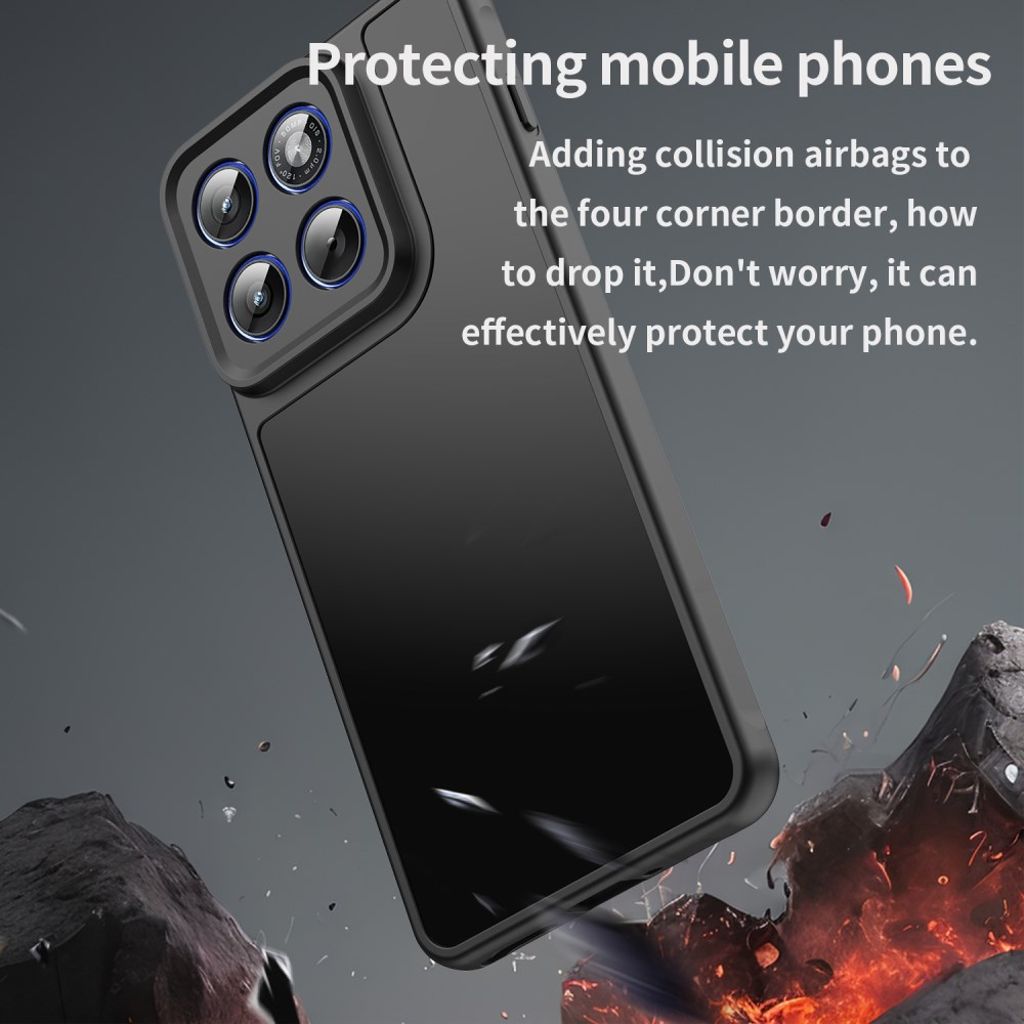 Motorola Edge 70 5G Case Drop Proof Frosted PC/TPU Airbag - Black