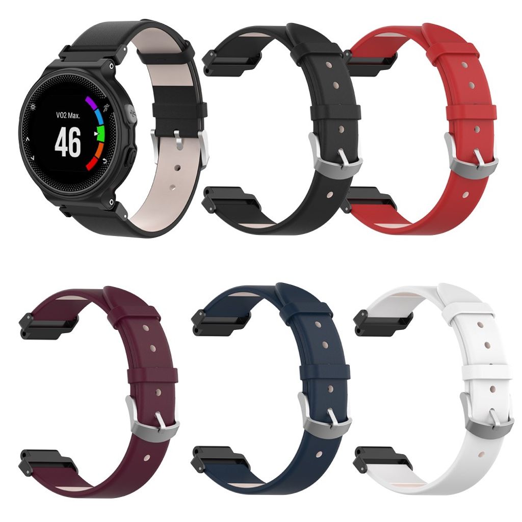 Garmin Forerunner 220/230/235/630/620/735X Klokkereim i PU-skinn - Svart
