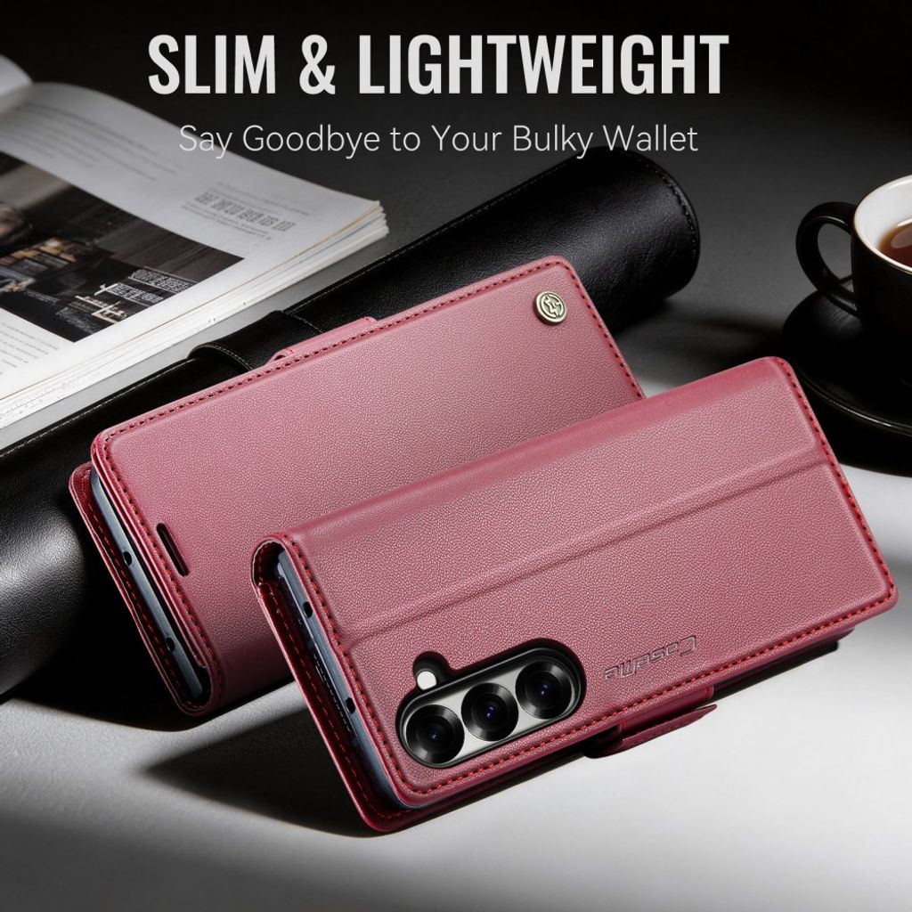 CASEME Samsung Galaxy Z Fold8 Ultra Flip Cover med RFID blokering - Rød