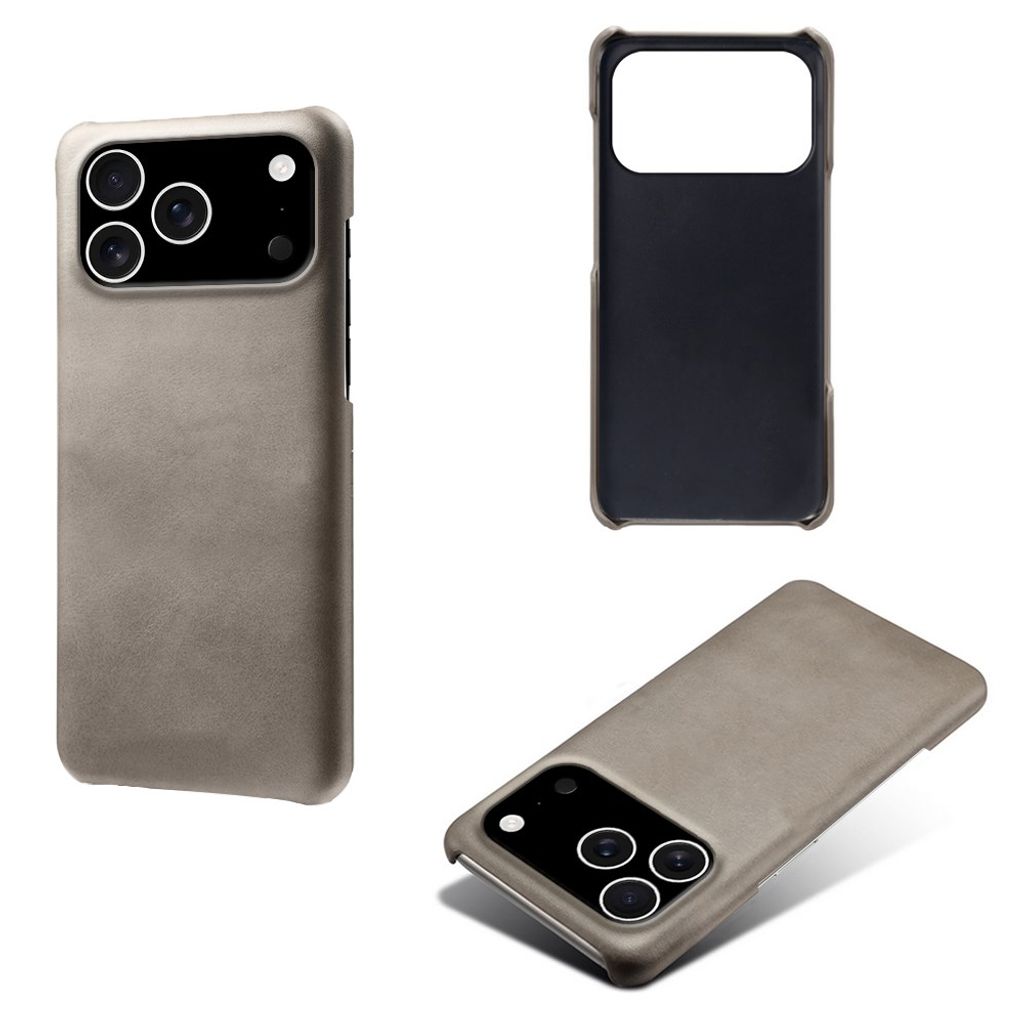 iPhone 18 Pro/17 Pro Deksel i PU-skinn - Grå