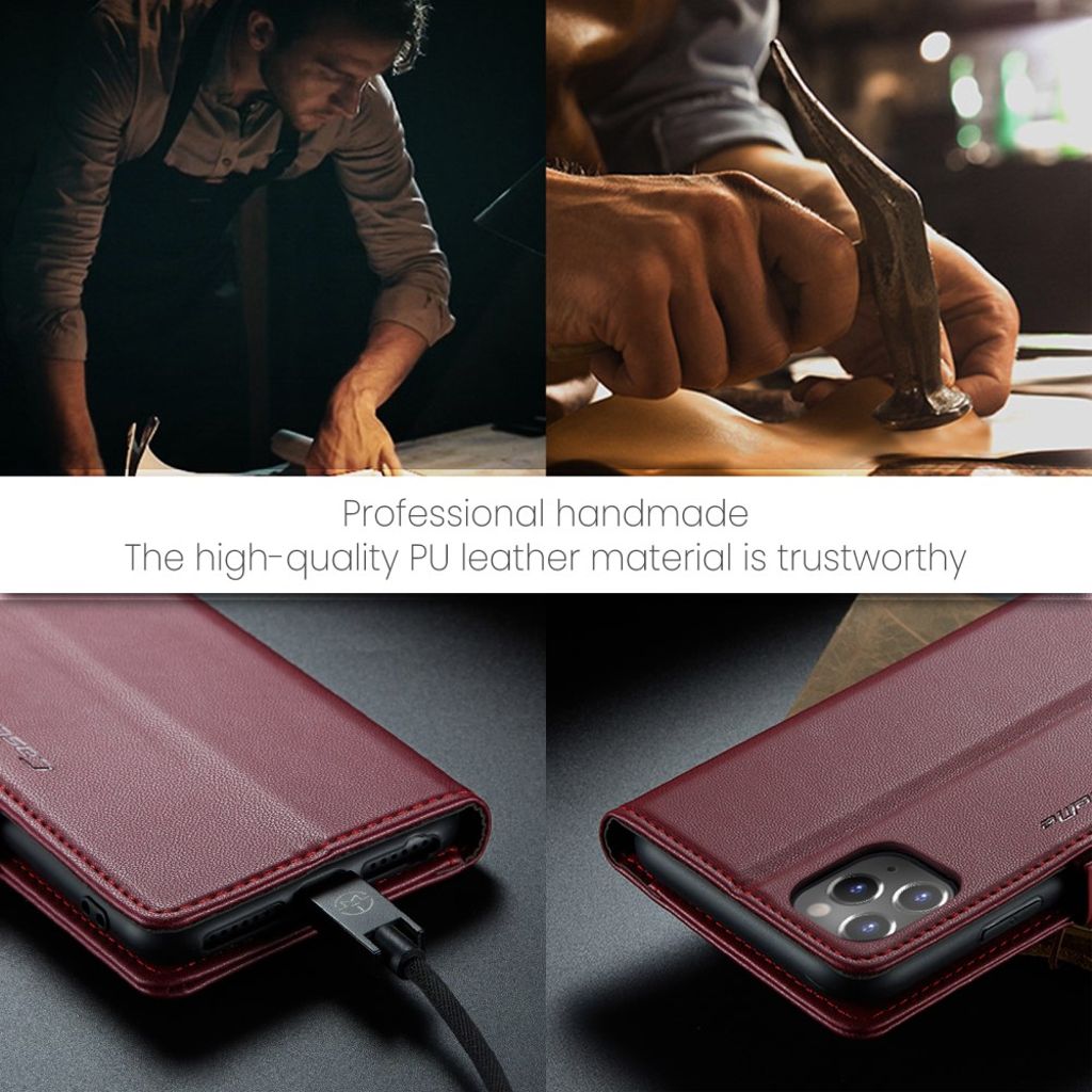 CASEME iPhone 11 Pro Max Lompakkokotelo RFID-estolla – Punainen
