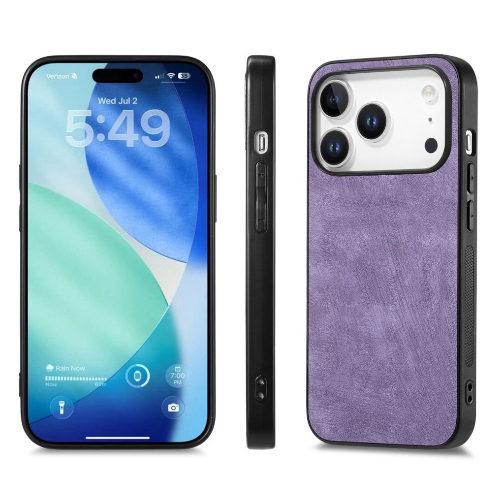 iPhone 18 Pro Max/17 Pro Max Skal i PU-läder - Lila