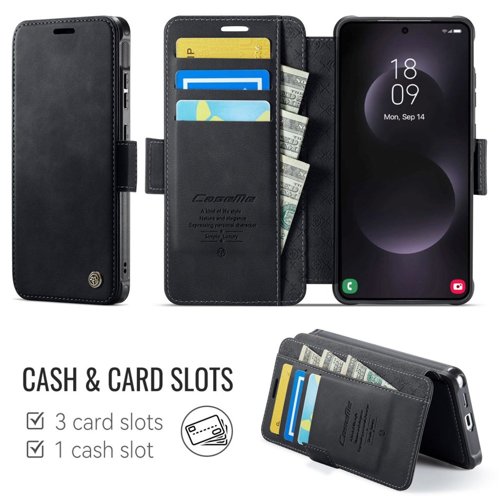 CASEME 053  Samsung Galaxy S26 Ultra  Flip Cover MagSafe RFID-blokerende - Sort