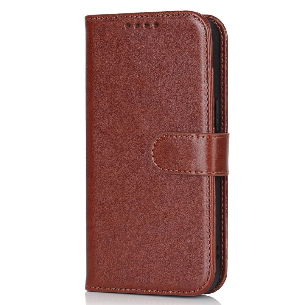 iPhone 14 Plus Lommeboketui med Stativ - Brun