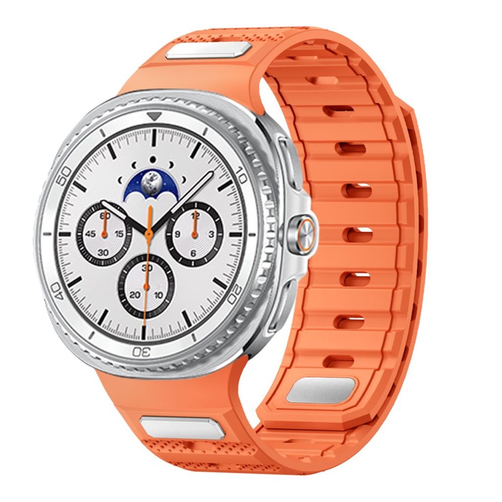 Samsung Galaxy Watch9/9 Classic/8/8 Classic Magnetisk silikon klokkerem - Oransje