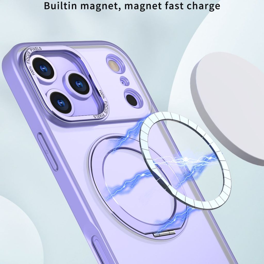 iPhone 18 Pro Max/17 Pro Max MagSafe Skal med Stativ - Lila