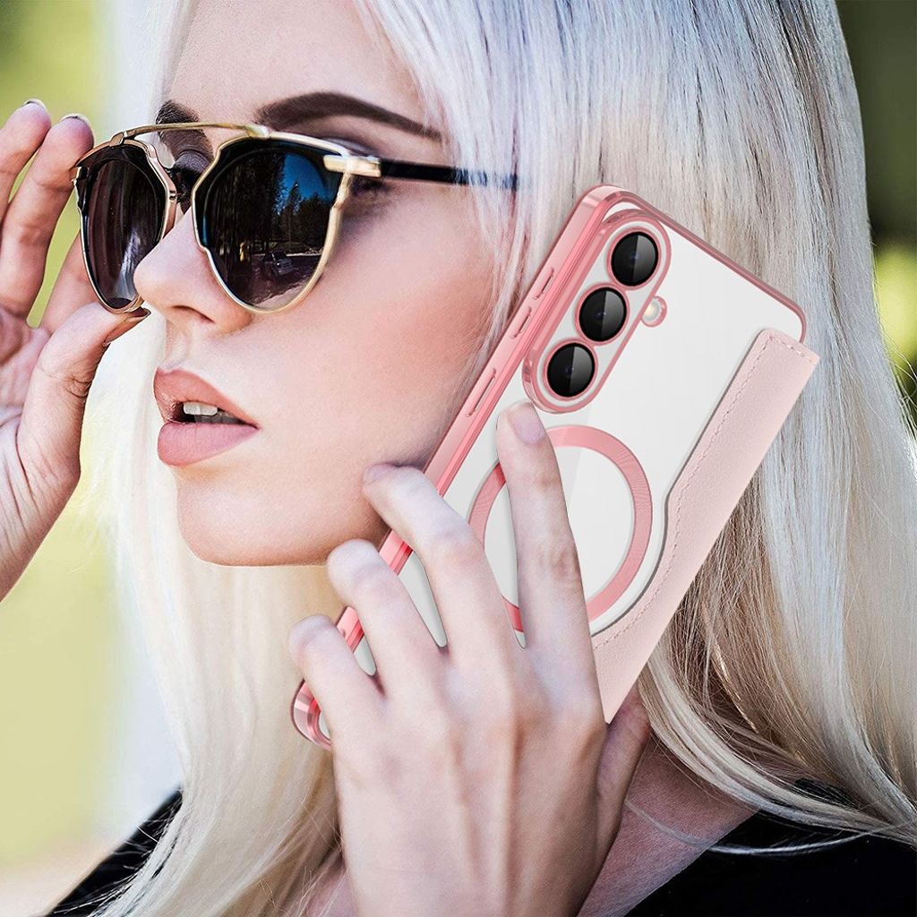 Samsung Galaxy S26 Plånboksfodral MagSafe RFID-blockerande - Rosa