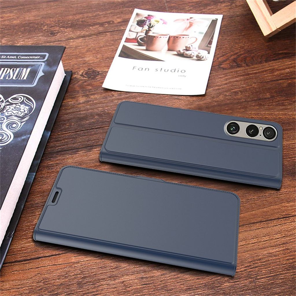 Sony Xperia 1 VII Fodral med Stativ - Blå