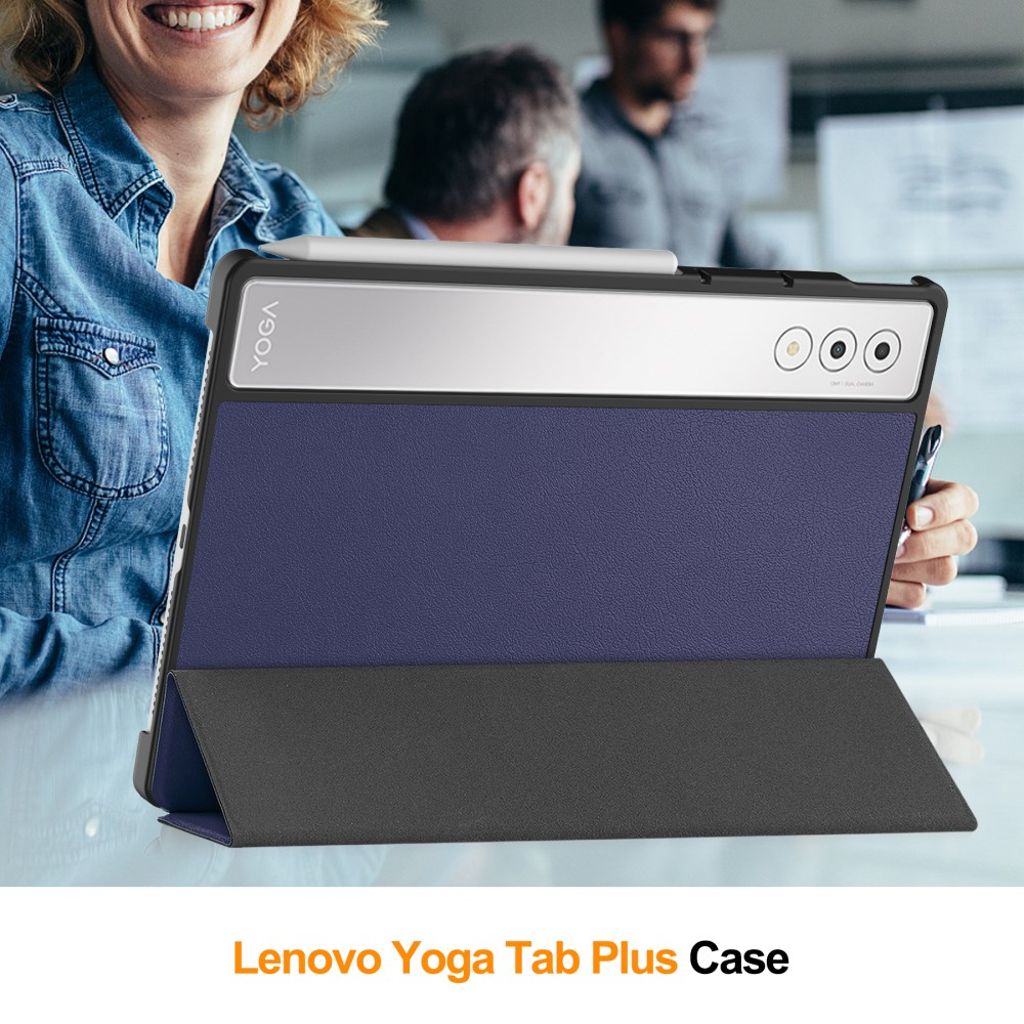 Lenovo Yoga Tab Plus Kotelo, jalusta - sininen