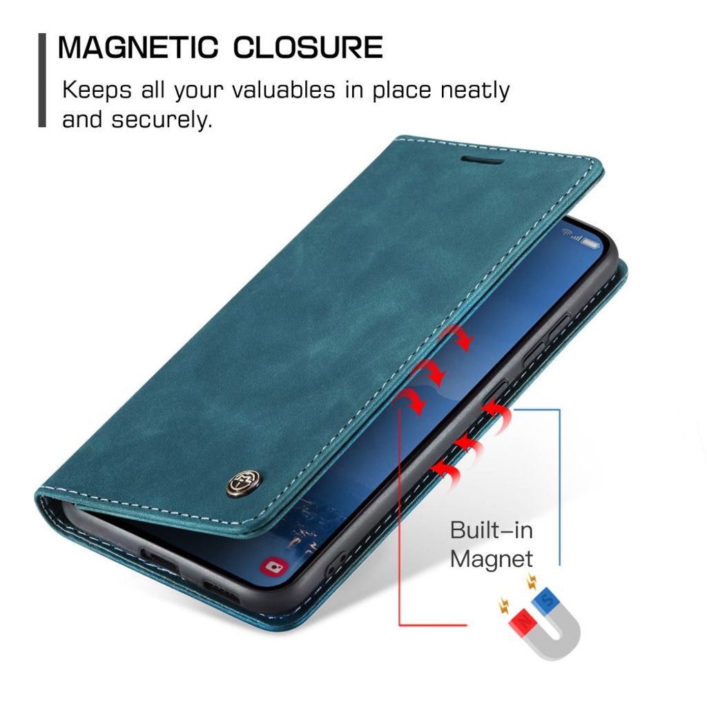 CASEME Samsung Galaxy S25 FE Plånboksfodral med Kortfack - Blå
