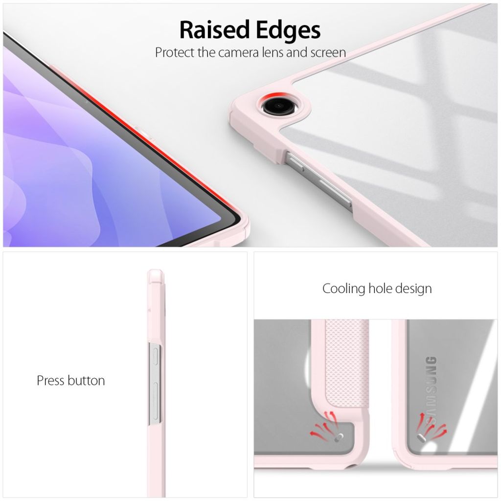 DUX DUCIS Samsung Galaxy Tab A9 Plus / Galaxy Tab A11 Plus Cover - Light Pink