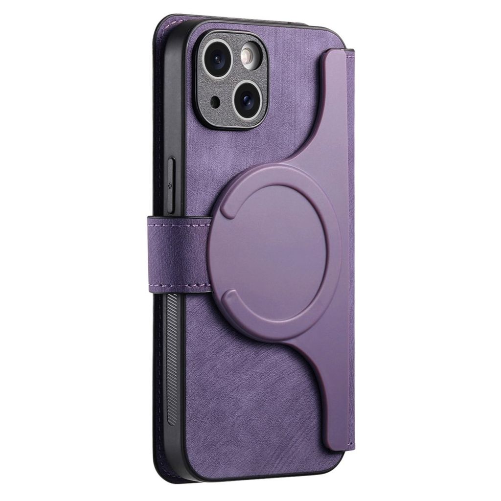 CASENEO iPhone 14 Plus Avtakbar Lommeboketui PU-lær/TPU - Lilla