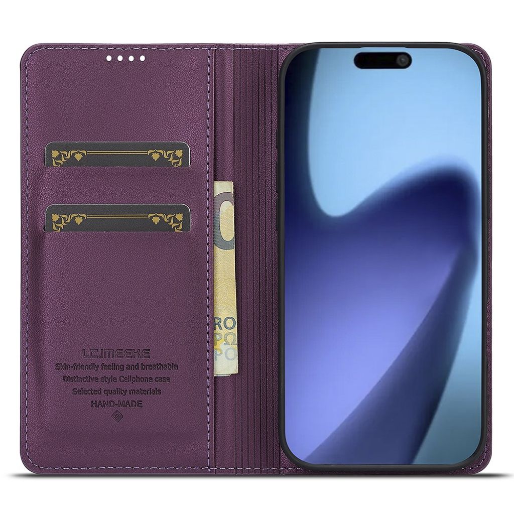 LC.IMEEKE iPhone 17 Air Lompakkokotelo - Violetti