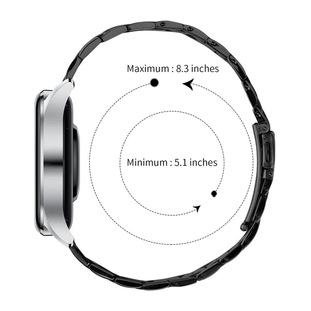 Samsung Gear S3 Frontier/S3 Classic Urrem Rustfrit Stål – Sort