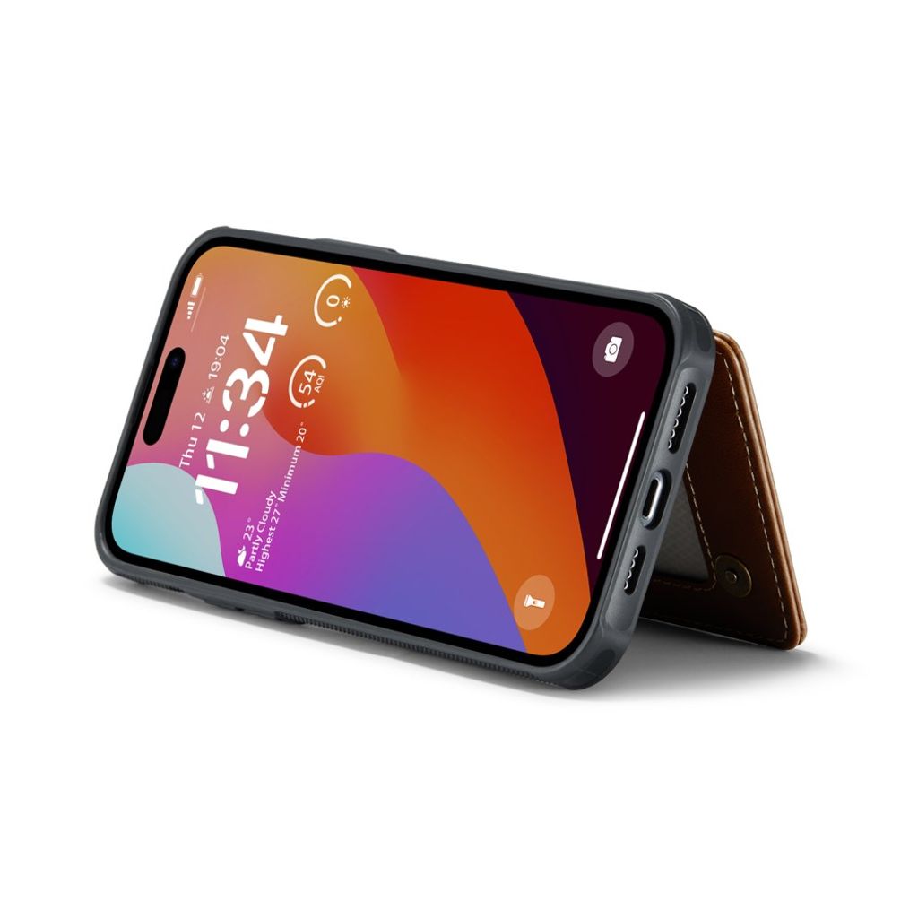 CASEME C22 Lommebokdeksel til iPhone 16 Pro – Brun