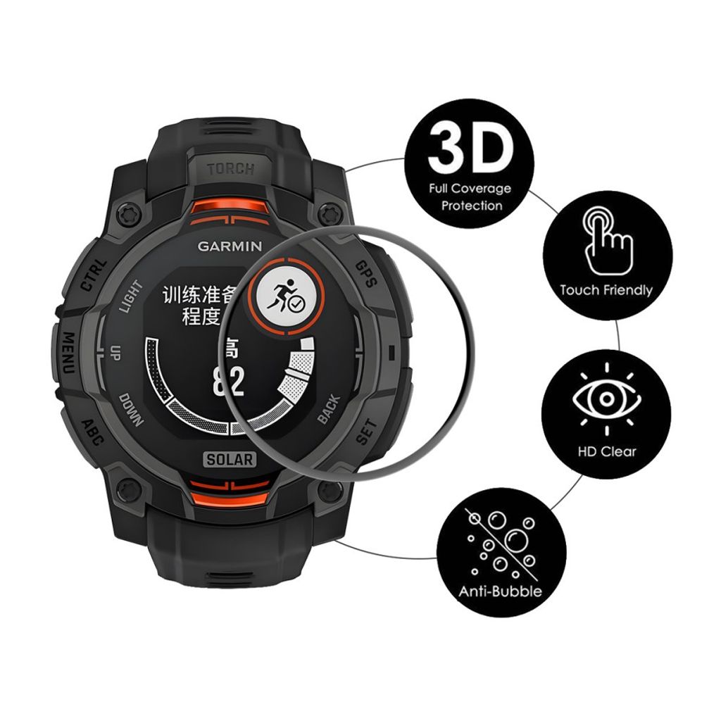 ENKAY HAT PRINCE Garmin Instinct 3 45mm Screen Protector, 3D - Transparent