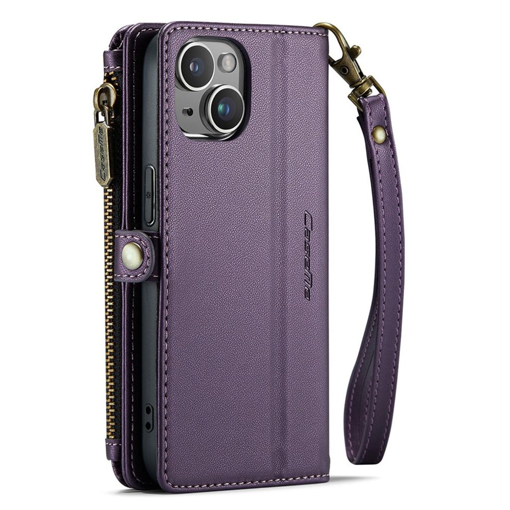 CASEME iPhone 13 mini Lompakkokotelo RFID-estävä Jalustalla – Violetti