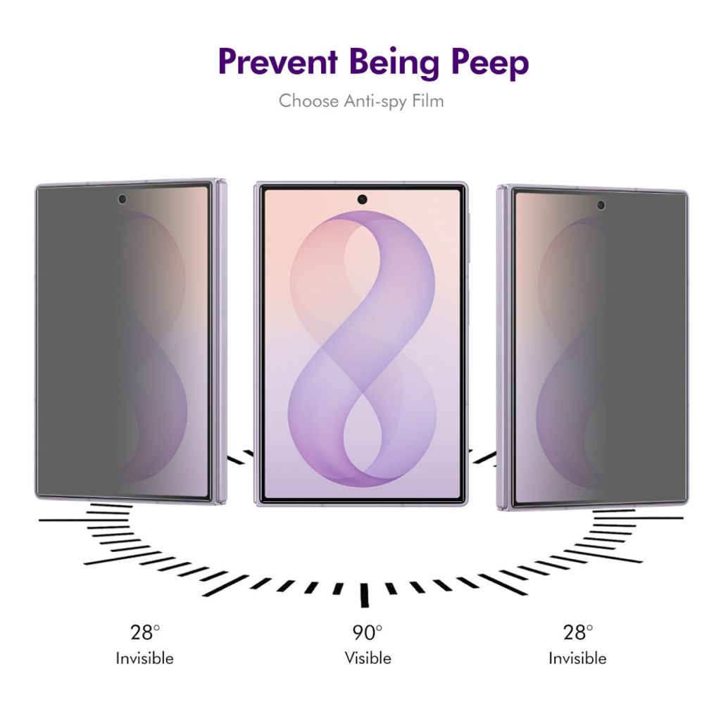 ENKAY HAT PRINCE Samsung Galaxy Z Flip8 Privacy Skärmskydd – Svart